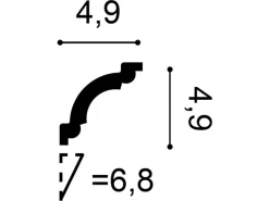 Online ORAC DECOR CX124 AXXENT Stuck Eckleiste Wand-Decken-Leiste Profil Zierelement 2m 200 cm x 4,9 cm x 4,9 cm Weiß