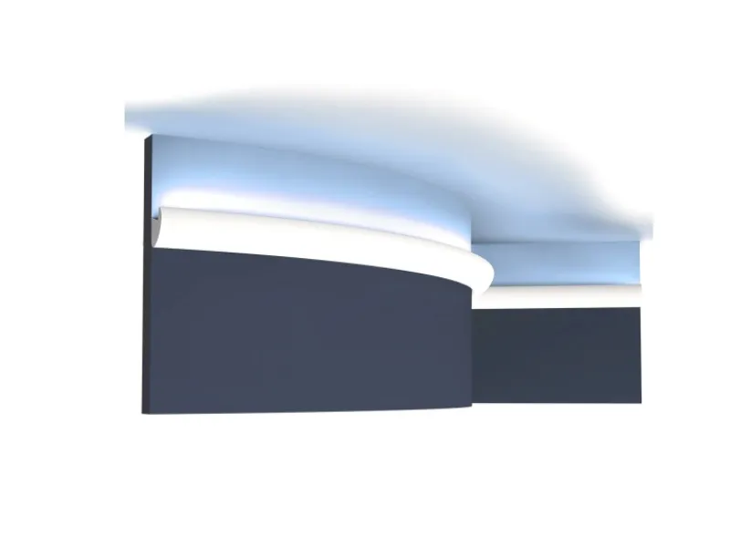 ORAC DECOR CX188F AXXENT Flexible Eckleiste Zierleiste Stuckleiste 2 m 200 cm x 3,0 cm x 3,4 cm Weiß