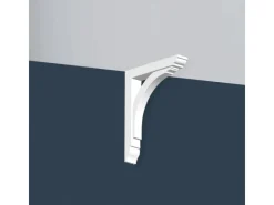 New ORAC DECOR GB02 XTERIO Wandhalter für Vordach Fassadenkonsole Zierlement, 7 cm x 49 cm x 40 cm Weiß