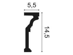 Discount ORAC DECOR P4010 Wandleiste Friesleiste Zierleiste Stuckleiste 2 m 200 cm x 5,5 cm x 14,5 cm Weiß