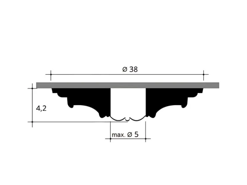 Hot ORAC DECOR R08 LUXXUS DeckenroSette Stuck RoSette StuckroSette Klassisch 38 cm x 4,2 cm Weiß