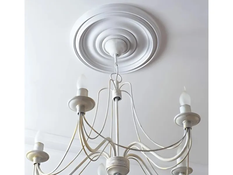 Hot ORAC DECOR R08 LUXXUS DeckenroSette Stuck RoSette StuckroSette Klassisch 38 cm x 4,2 cm Weiß