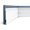 ORAC DECOR SX191 LUXXUS HIGH RISE Sockelleiste Zierleiste Stuckleiste 2 m 200 cm x 2,1 cm x 21 cm Weiß