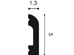 Discount ORAC DECOR SX182F AXXENT CASCADE Flexible Sockelleiste Wandleiste Zierleiste 2 m 200 cm x 1,3 cm x 5,0 cm Weiß