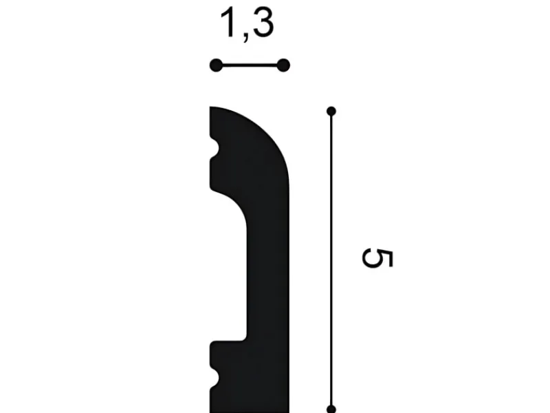 Discount ORAC DECOR SX182F AXXENT CASCADE Flexible Sockelleiste Wandleiste Zierleiste 2 m 200 cm x 1,3 cm x 5,0 cm Weiß