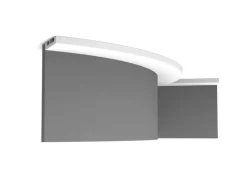 Outlet ORAC DECOR SX157F AXXENT SQUARE Flexible Sockelleiste Wandleiste Zierleiste 2 m 200 cm x 1,3 cm x 6,6 cm Weiß