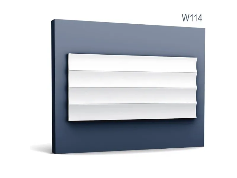 Best ORAC DECOR W114 MODERN VALLEY XL 3D Wandpaneel Zierlement 2 m 200 cm x 1,5 cm x 25,0 cm Weiß