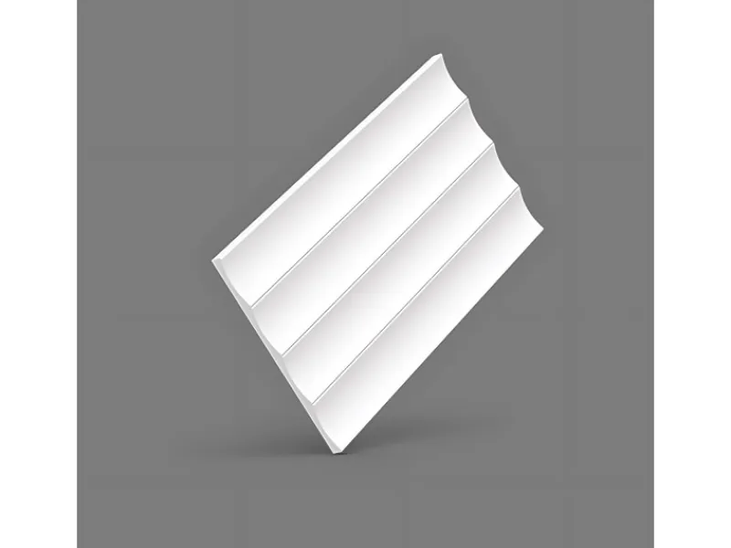 Best ORAC DECOR W114 MODERN VALLEY XL 3D Wandpaneel Zierlement 2 m 200 cm x 1,5 cm x 25,0 cm Weiß