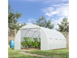 Outsunny Foliengewächshaus Pflanzenhaus 595 x 300 x 200 cm