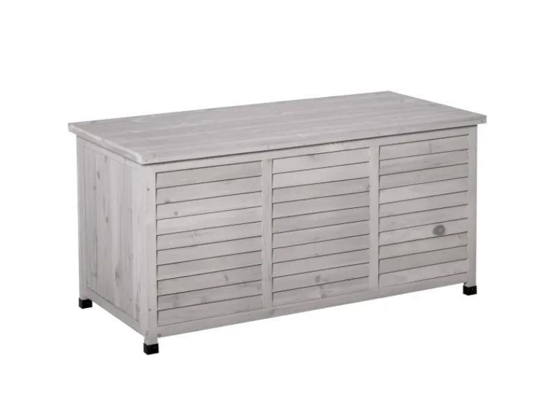Clearance Outsunny Gartenbox Wetterbeständig 127 x 56 x 60 cm Grau