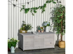 Clearance Outsunny Gartenbox Wetterbeständig 127 x 56 x 60 cm Grau