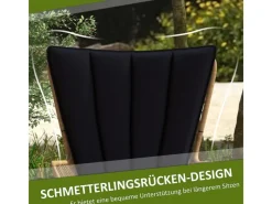 Best Outsunny Rattan-Sitzgruppe PE-Rattan Polyester 76L x 66B x 96H cm Schwarz