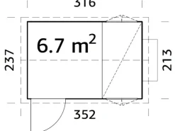 Palmako Hühnerstall Chick 6,7 m²