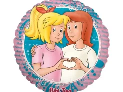 New Party Factory Folienballon Bibi & Tina Rund Ø 45 cm Freundschaft Motiv 1