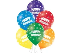 Online Party Factory Latexballon Ø 25 cm Happy Birthday Adult 10 Stück