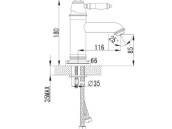 Sale PaulGurkes Nostalgie Wasserhahn Einhandmischer Retro Waschtischbatterie Glänzend