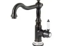 PaulGurkes Schwarze Nostalgie Waschtischarmatur Küchenarmatur mit Bordüre