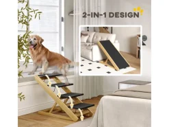 PawHut 2 in 1 Hundetreppe 4 Stufig