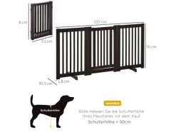 Hot PawHut Absperrgitter Verstellbar Klappbar 155 x 1 5 x 76 cm