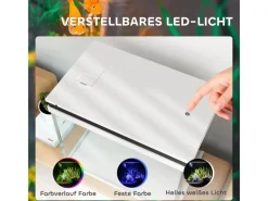 PawHut Aquarium Filtersystem Glas ABS Weiß 48L x 30B x 41H cm