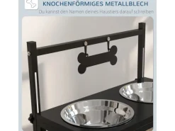 New PawHut Erhöhtes Futterstation mit 0,9L Futterschale