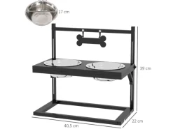 New PawHut Erhöhtes Futterstation mit 0,9L Futterschale