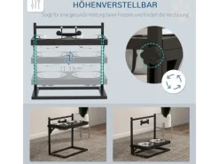 New PawHut Erhöhtes Futterstation mit 0,9L Futterschale