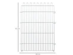 PawHut Freilaufgehege Laufstall Welpengitter für Tiere 8-Teilig