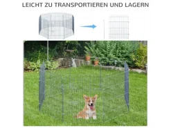 Discount PawHut Freilaufgehege Laufstall für Tiere 8-Teilig