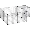 PawHut Gittergehege Metallgitter Flexibel Umformbar 106 x 73 x 36 cm
