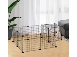PawHut Gittergehege Metallgitter Flexibel Umformbar 106 x 73 x 36 cm