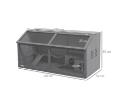 Discount PawHut Hamsterkäfig 100cm mit Hängebrücke Leitern