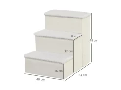Clearance PawHut Haustiertreppe 3 Stufen mit Stauraum