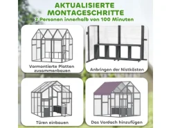 Discount PawHut Hühnerstall Freilaufgehege Freigehege mit Schloss Tannenholz