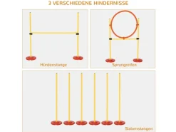 Online PawHut Hunde Agility Set 3-in-1-Training Inklusive Tasche
