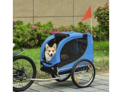PawHut Hundeanhänger Hunde Fahrrad Anhänger Reflektor