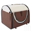 PawHut Hundebox Faltbar mit Kissen Reisetasche Wasserdicht Kaffee 61 x 46 x 51cm