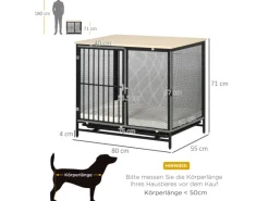 PawHut Hundehaus mit Kissen 80 x 55 x 71 cm