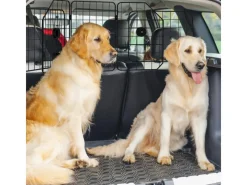 PawHut Hundeschutzgitter Hundegitter Verstellbar Stahl