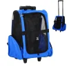 PawHut Hundetrolley Transporttasche für Tiere Trolley 2-in-1 Blau 42 x 25 x 55cm