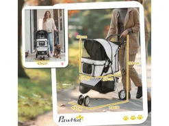 PawHut Hundewagen Hundebuggy Buggy Hunde Katzen