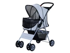 PawHut Hundewagen Hundebuggy Verstellbares Vordach