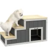 Hot PawHut 2-in-1 Hundetreppe mit Höhle 3 Stufen