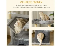 PawHut Katzenbaum 90 cm mit Hängematte