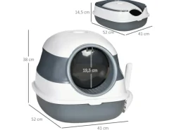 PawHut Katzentoilette mit Deckel