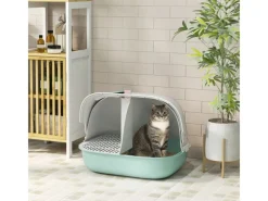 Hot PawHut Katzentoilette mit Deckel Kunststoff 58L x 46B x 39H cm