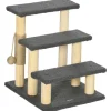PawHut Katzentreppe 3-Stufig 48 cm mit Sisalsäule Spielball