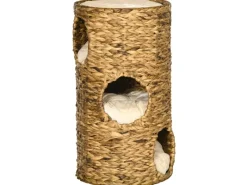 Hot PawHut Kratzbaum Kratztonne mit 3 Höhlen Kissen