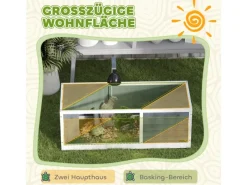 Hot PawHut Schildkrötenhaus Tannenholz Pmma Grau 120L x 50B x 40H cm