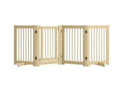 PawHut Schutzgitter Kiefernholz Naturholz 204L x 36B x 75H cm